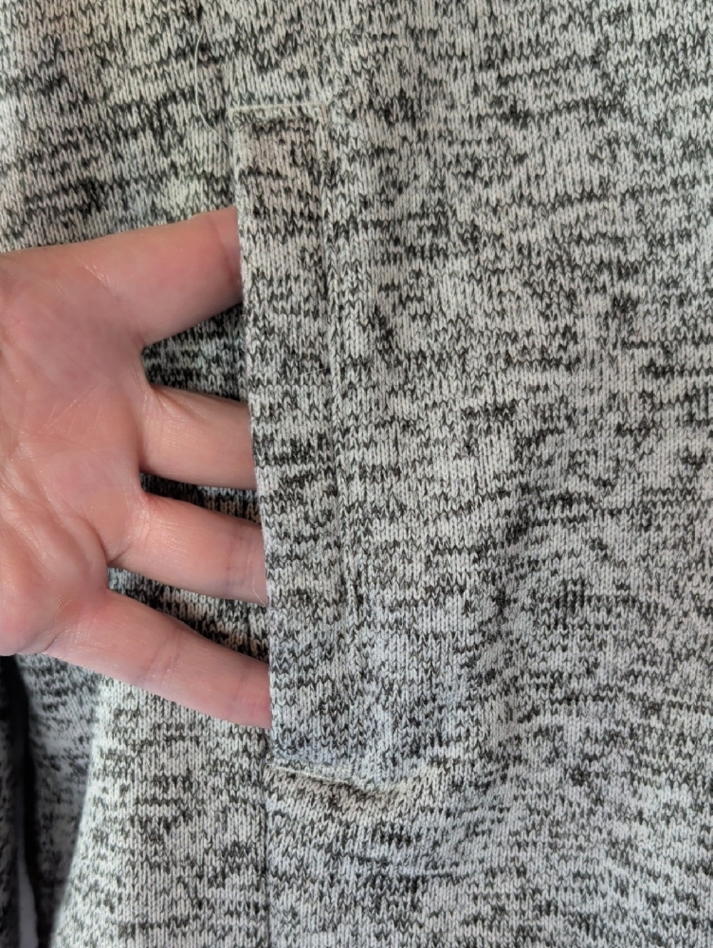 Columbia "Broadmoor" Heather Gray/Green Button-Up Cozy Pullover - Picture 5 of 7